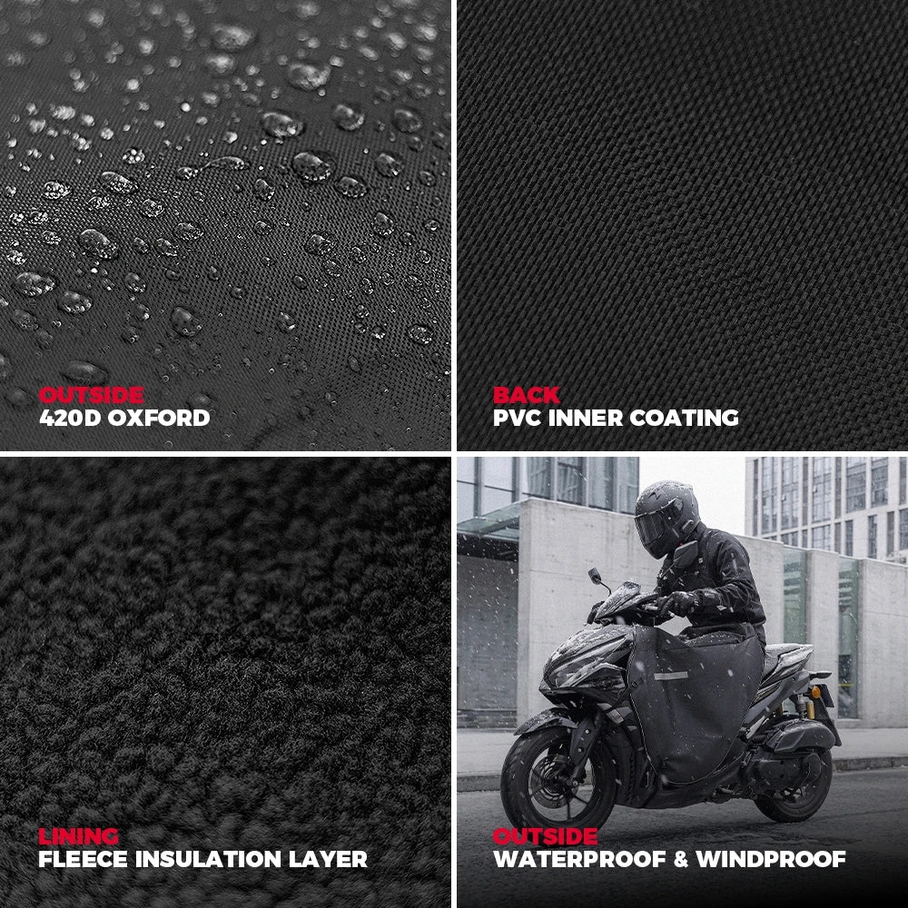 KEMIMOTO Motorcycle Leg Cover Windproof Waterproof Scooter Apron Motorcycle Leg Cover Nixie
