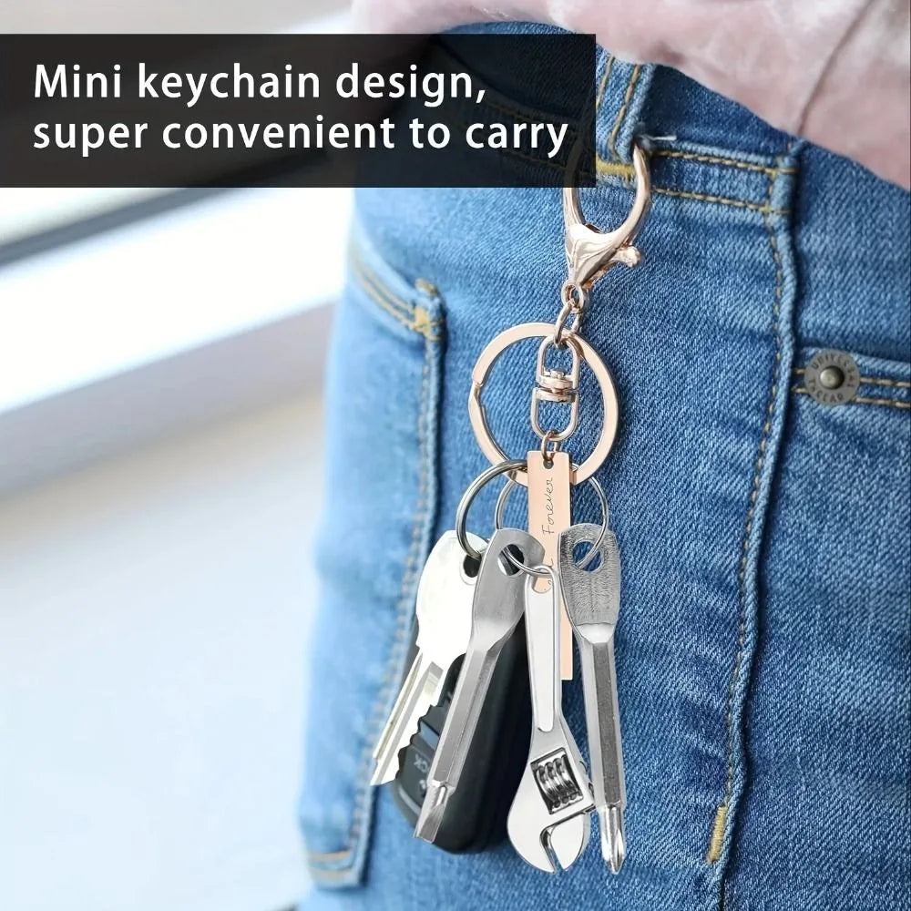 3-Piece Mini Screwdriver Keychain Set – Stainless Steel Tool