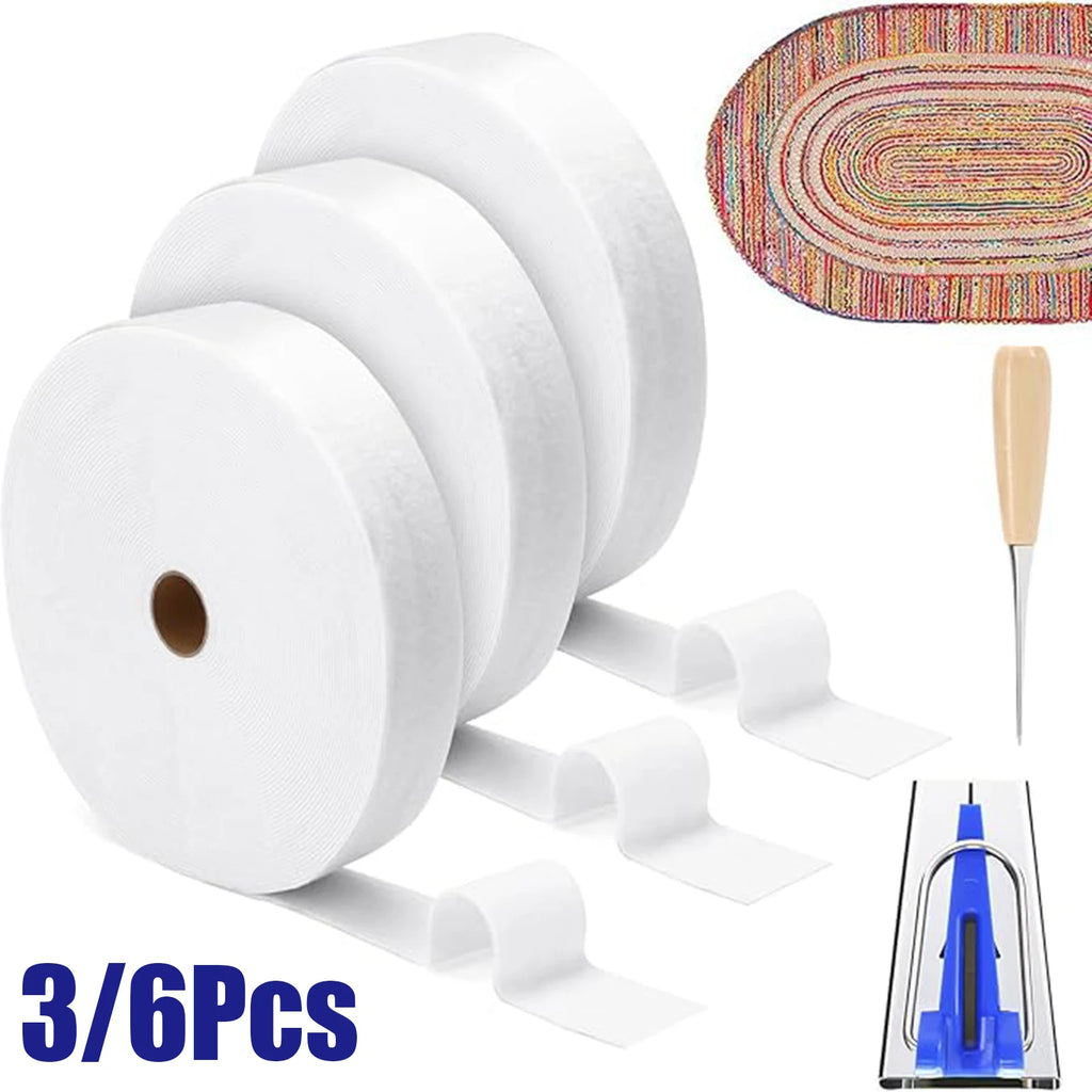 Jelly Roll Batting Strips 180m Set + Tube Maker for Rugs & Crafts Craft Batting Strips Nixie