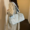 Korean Polka Dot Large Tote Bag – Shoulder & Crossbody Shoulder Tote Bag Nixie Blue