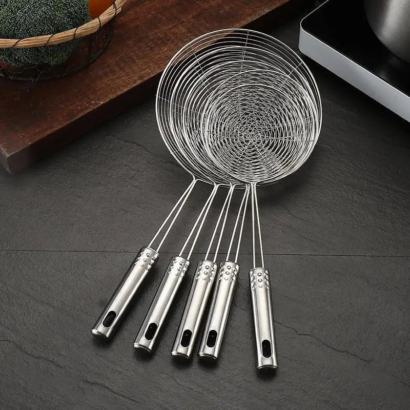 Stainless Steel Skimmer Spoon | Long Handle Mesh Strainer Kitchen Strainer Spoon Nixie