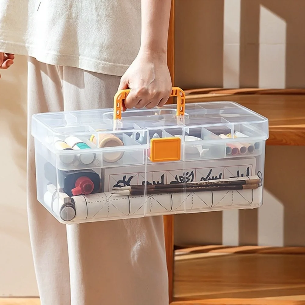 Transparent Plastic Tool Organizer Box with Adjustable Dividers Tool Storage Organizer Nixie