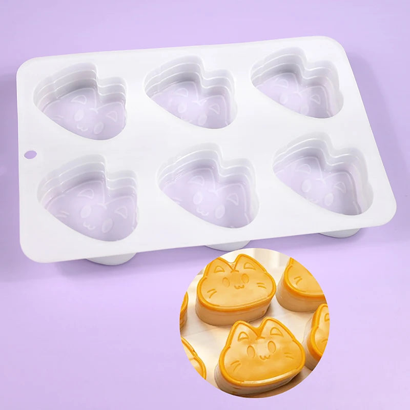 3D Cat Silicone Mold – Chocolate, Cake & Dessert Bakeware Silicone Baking Mold Nixie