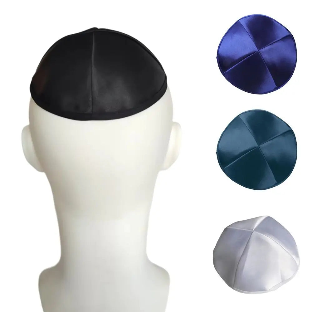 Satin Kippah Yarmulke – Lightweight Round Dome Head Cover Religious Head Cover Nixie