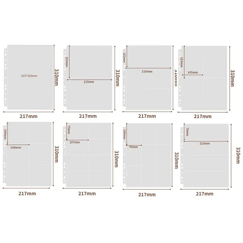 A4 Acid-Free PP Binder Sleeves – Multi-Pocket Photo Card Storage Binder Sleeve Sheets Nixie