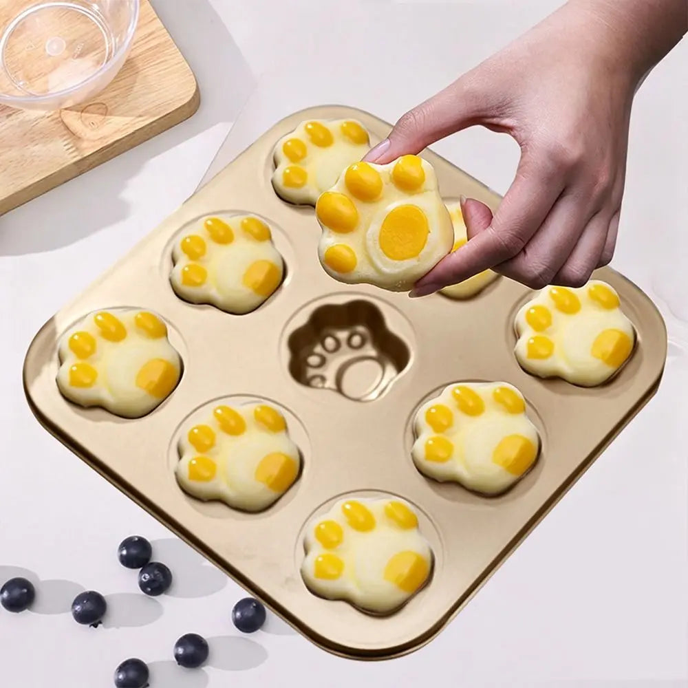 Cat Paw Non-Stick Cake Mold – 6/12 Cavity Carbon Steel Baking Tray Cake Baking Mold Nixie