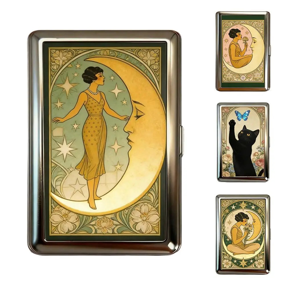 Vintage Metal Snap Card Case – ID & Business Card Holder Metal Card Case Nixie