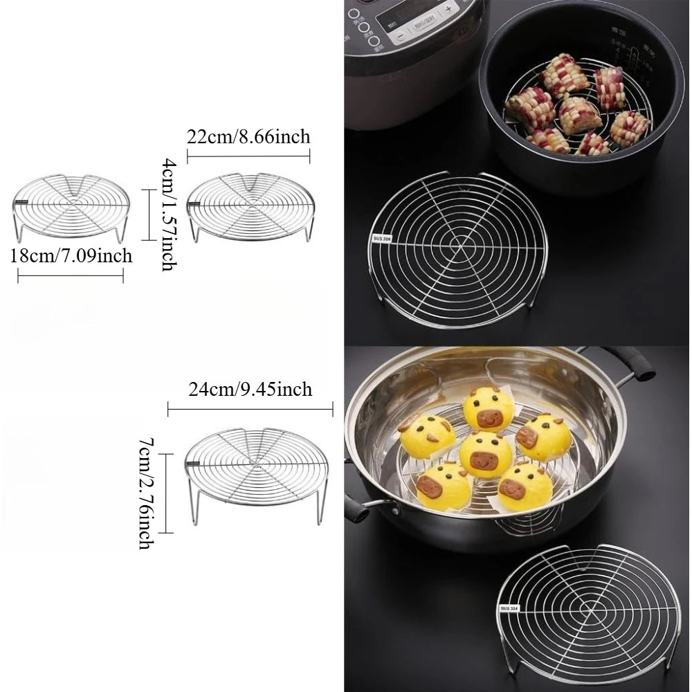 Stainless Steel Steamer Rack Multifunction Steaming Tray Steamer Rack Nixie