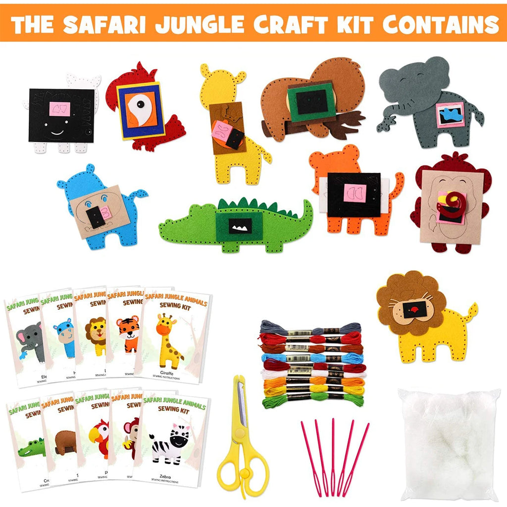 DIY Felt Animal Sewing Kit for Kids – Beginner Craft Set Kids Sewing Craft Kit Nixie
