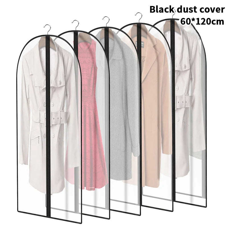 Transparent Hanging Garment Dust Cover Bag with Zipper