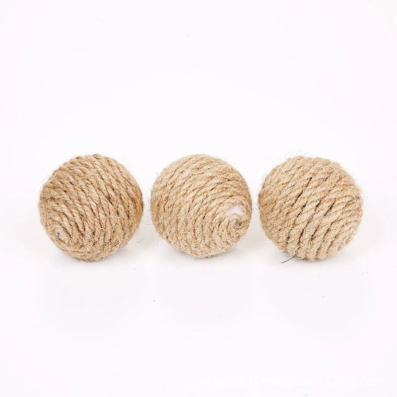 5PCS Interactive Sisal Ball Cat Toys with Sound – Indoor Cats Cat Toy Set Nixie