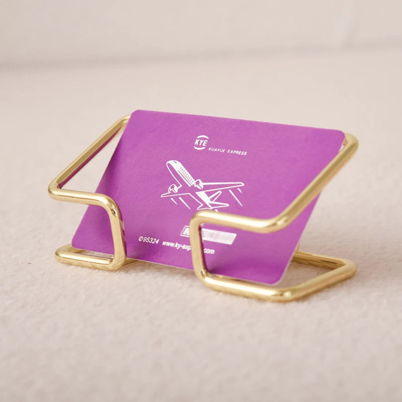 Metal Business Card Holder Desktop Stand | Holds 50 Cards Business Card Holder Nixie