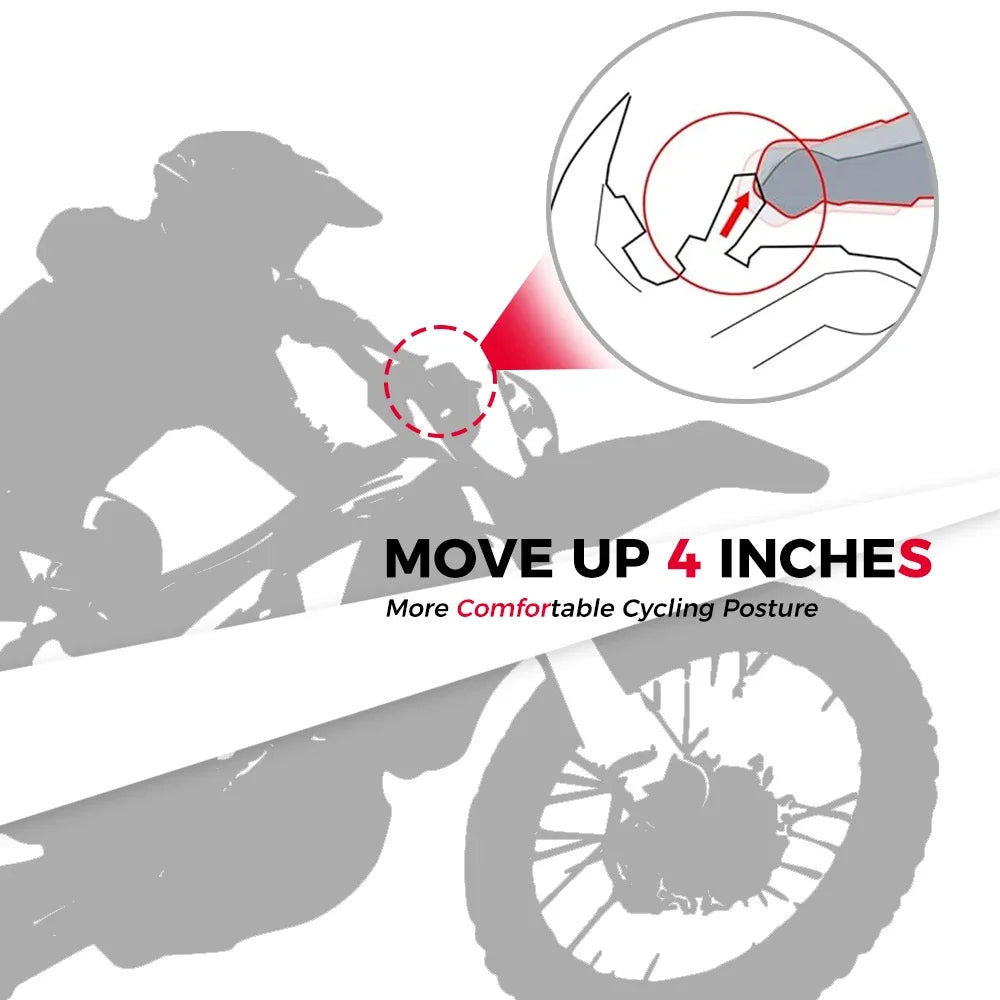 CNC Direct Mount Riser Stem – Sur Ron Light Bee-X & Talaria Handlebar Riser Stem Nixie