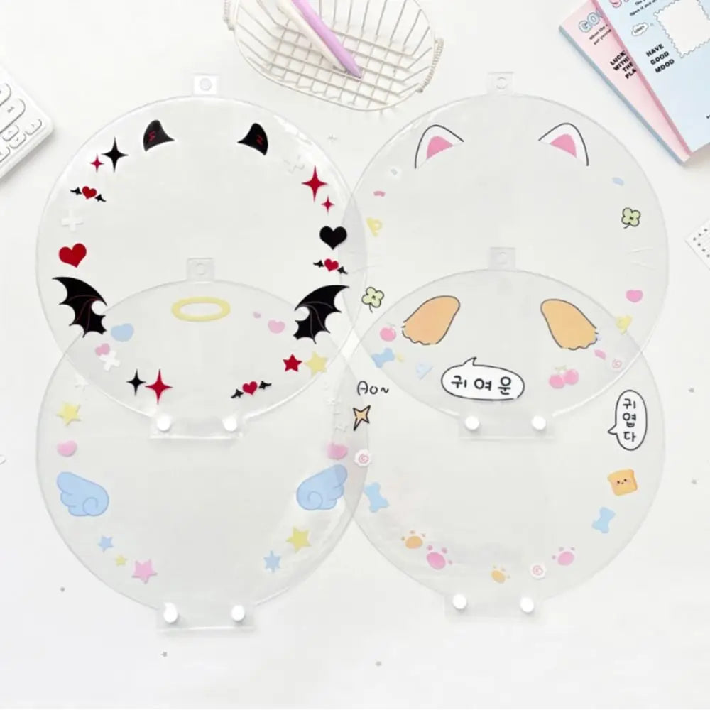 Cartoon PVC K-Pop Uchiwa Fan Protector Cover | Clear Dustproof Case Fan Protector Cover Nixie
