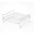 Stainless Steel BBQ Grill Set with Skewers & Bracket | Outdoor BBQ Grill Set Nixie Silver
