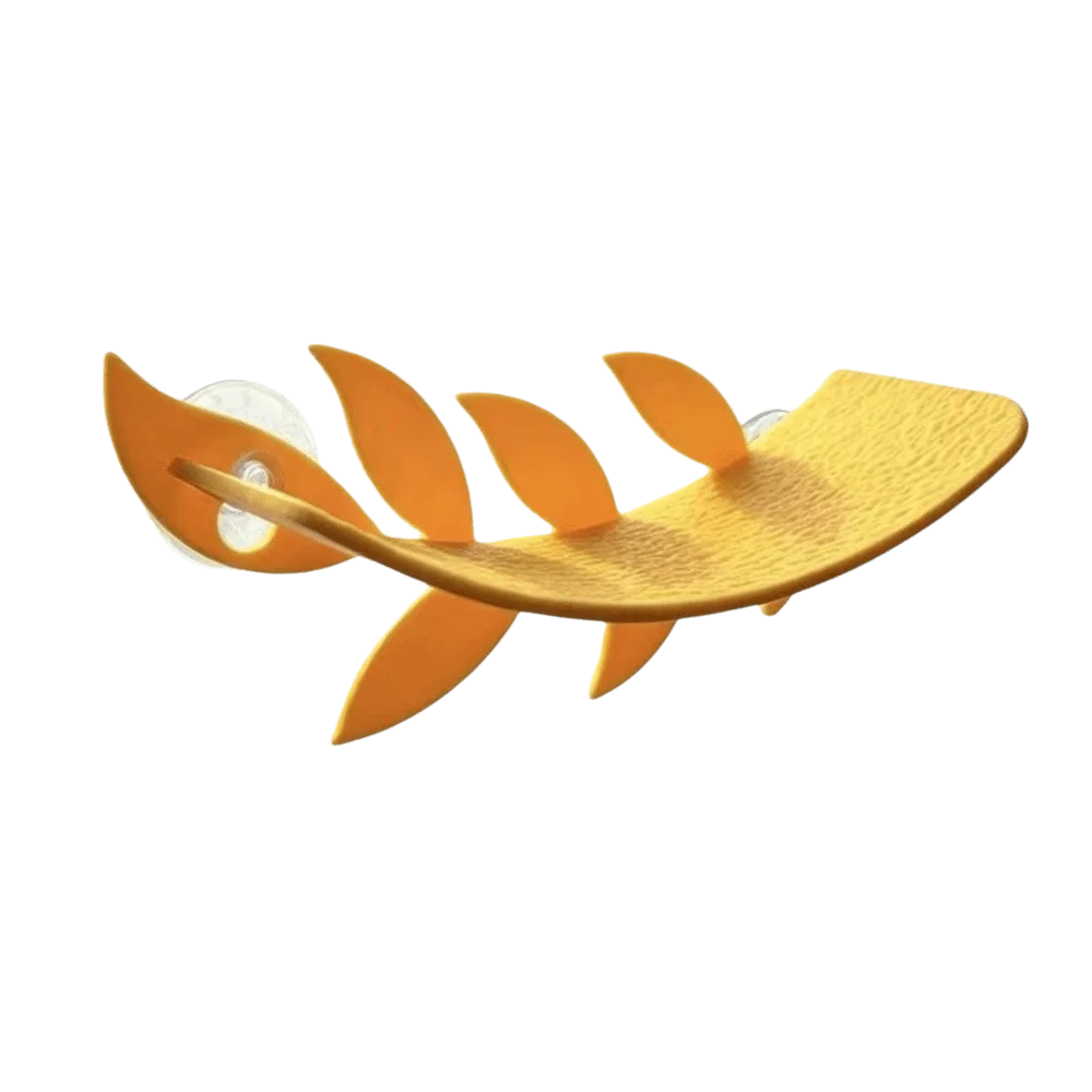 PLA Reptile Habitat Leaf with Suction Cups – Vivarium Decor Reptile Habitat Decor Nixie Yellow