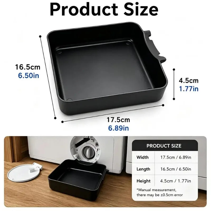 Heavy Duty Washing Machine Drain Pan & Washer Drip Tray Appliance Drain Pan Nixie Black