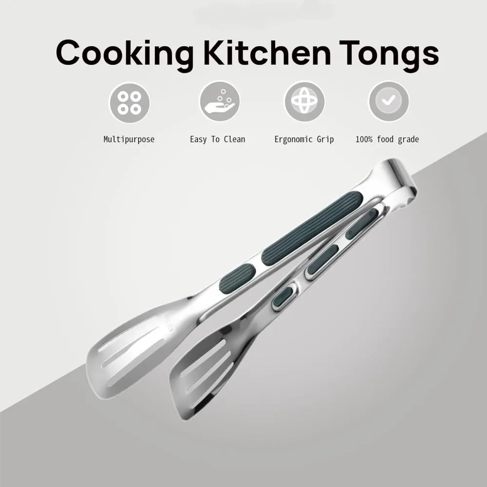 Stainless Steel Cooking Tongs with Heat-Resistant Handle Kitchen Cooking Tongs Nixie