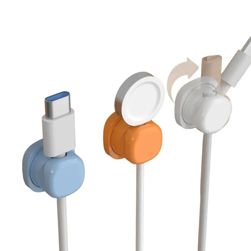 360° Rotatable Magnetic Cord Holder & Cable Organizer Clip