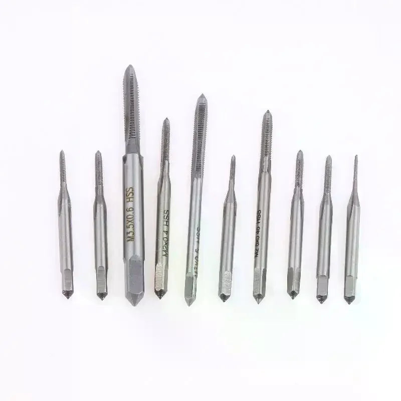 M1–M3.5 Miniature Hand Tap Set 10Pcs – HSS Wire & Nut Threading