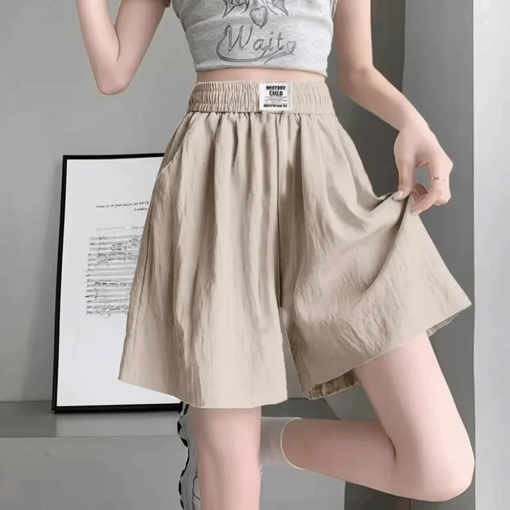 Women's Wide Leg High Waist Shorts – Lightweight Breathable