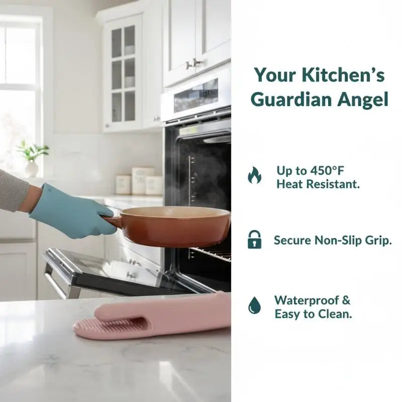 Food-Grade Silicone Oven Glove – Heat-Resistant to 220°C