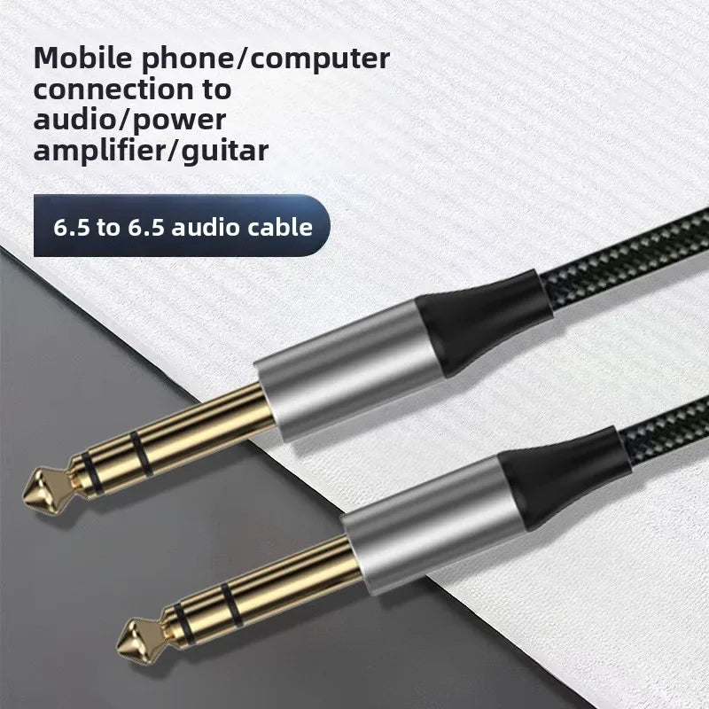 6.35mm Stereo Guitar Bass Instrument Audio Cable – OFC Mic Instrument Audio Cable Nixie 1m