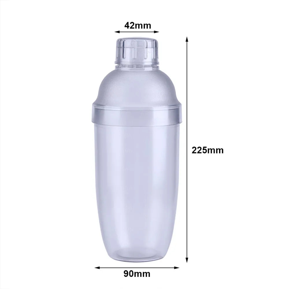 700ml Plastic Cocktail Shaker 3-Piece with Measurement Markings Cocktail Shaker Nixie
