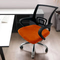 Velvet Office Chair Cover Elastic Washable Swivel Seat Slipcover Chair Slipcover Nixie Orange