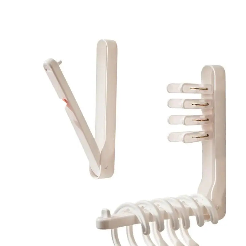 Foldable Wall-Mounted Clothes Hanger Organizer with Clips Hanger Storage Organizer Nixie