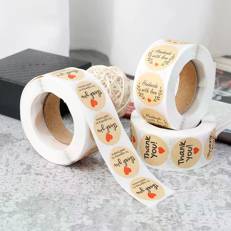 500pcs Thank You Round Stickers – Seal Labels for Packaging Decorative Sticker Labels Nixie