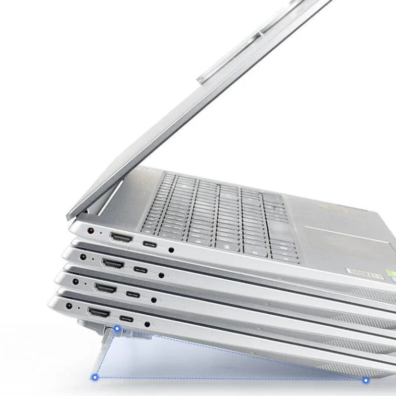 2PCS Foldable Laptop Stand Self-Adhesive Adjustable Notebook Riser