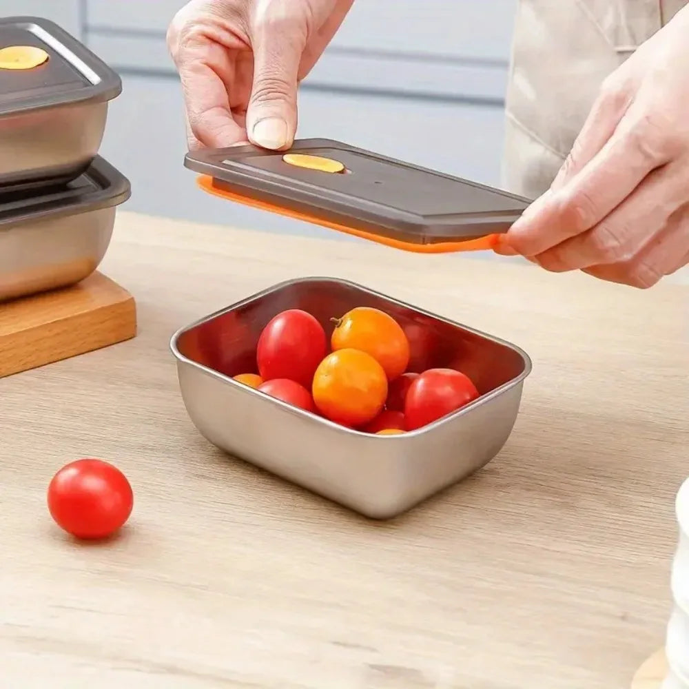 4-Piece Leakproof Stainless Steel Food Storage Container Set Food Storage Containers Nixie