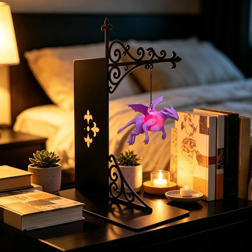 Floating Dragon Bookshelf Lamp – Fantasy LED Shelf Light