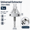 Broken Pipe Screw Extractor Set – Faucet Valve Removal Kit Pipe Extractor Kit Nixie 1 PCS