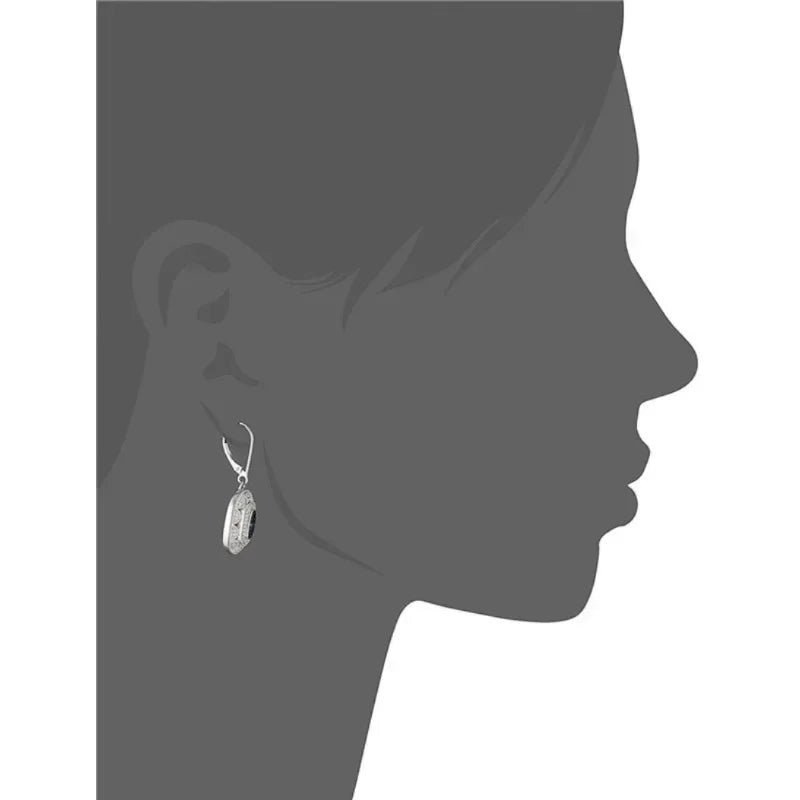 Crystal Drop Earrings – Black Round Zinc Alloy Classic Style Crystal Drop Earrings Nixie