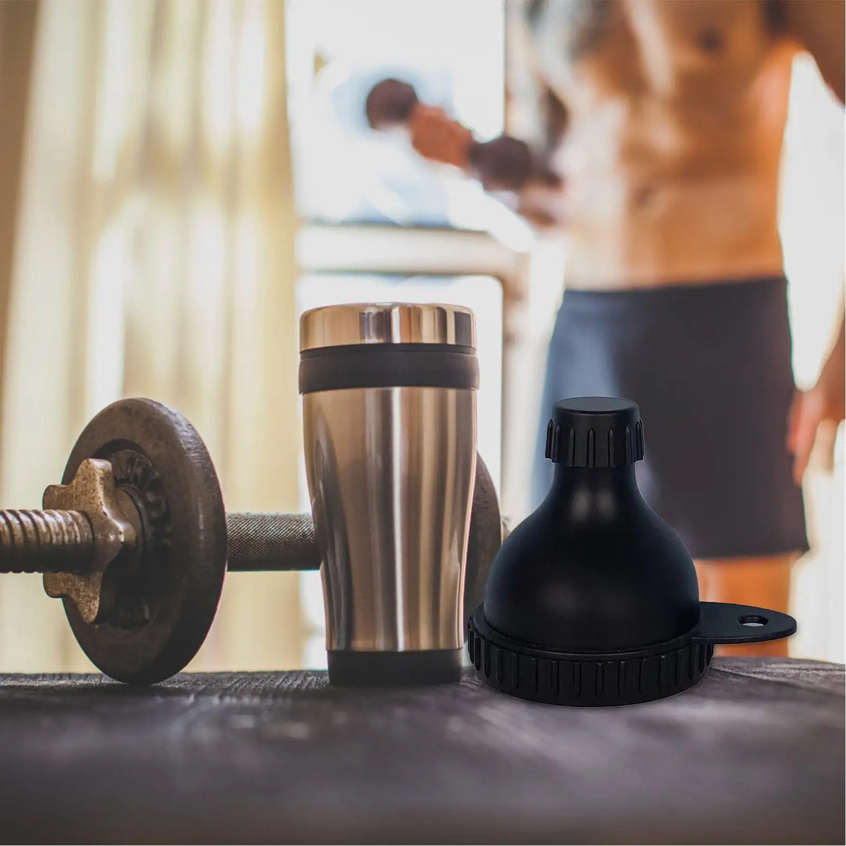 50ml Protein Powder Funnel with Carabiner | Leak-Proof Travel Container Supplement Powder Funnel Nixie