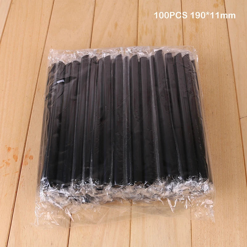 100pcs Wide Bubble Boba Milk Tea Straws – Thick Smoothie Straws Drinking Straws Nixie BK