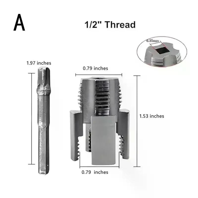 Pipe Thread Cutting Tool – Internal & External PVC Threader Kit