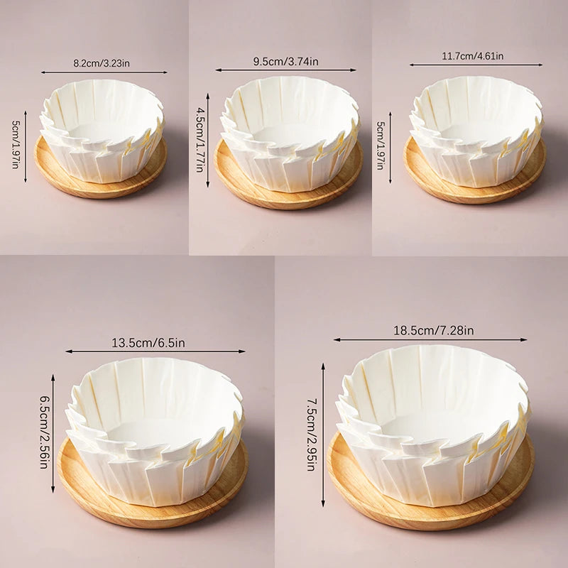 50 Pcs Foldless Cupcake Liners Oilproof Baking Cups 3.5–8 Inch Cupcake Baking Liners Nixie