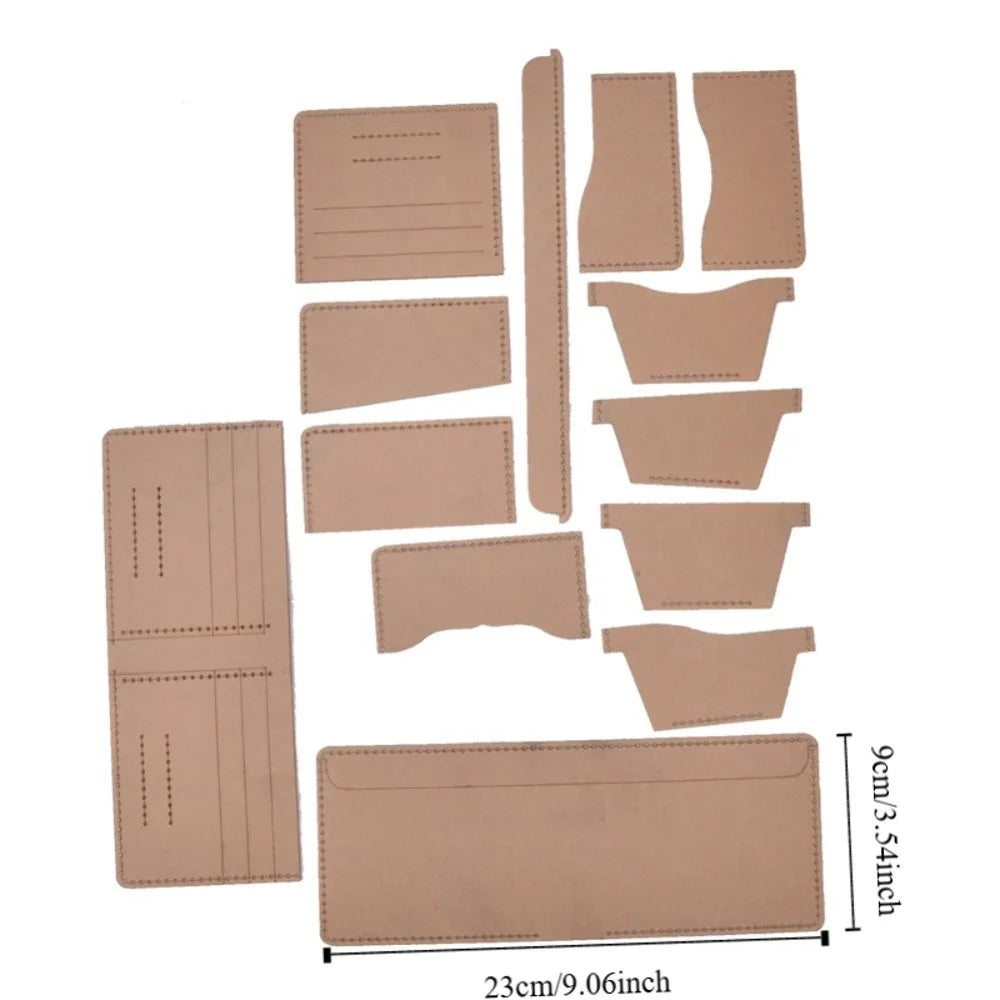 Acrylic Wallet Template – Transparent Leather Pattern & Punch Marks