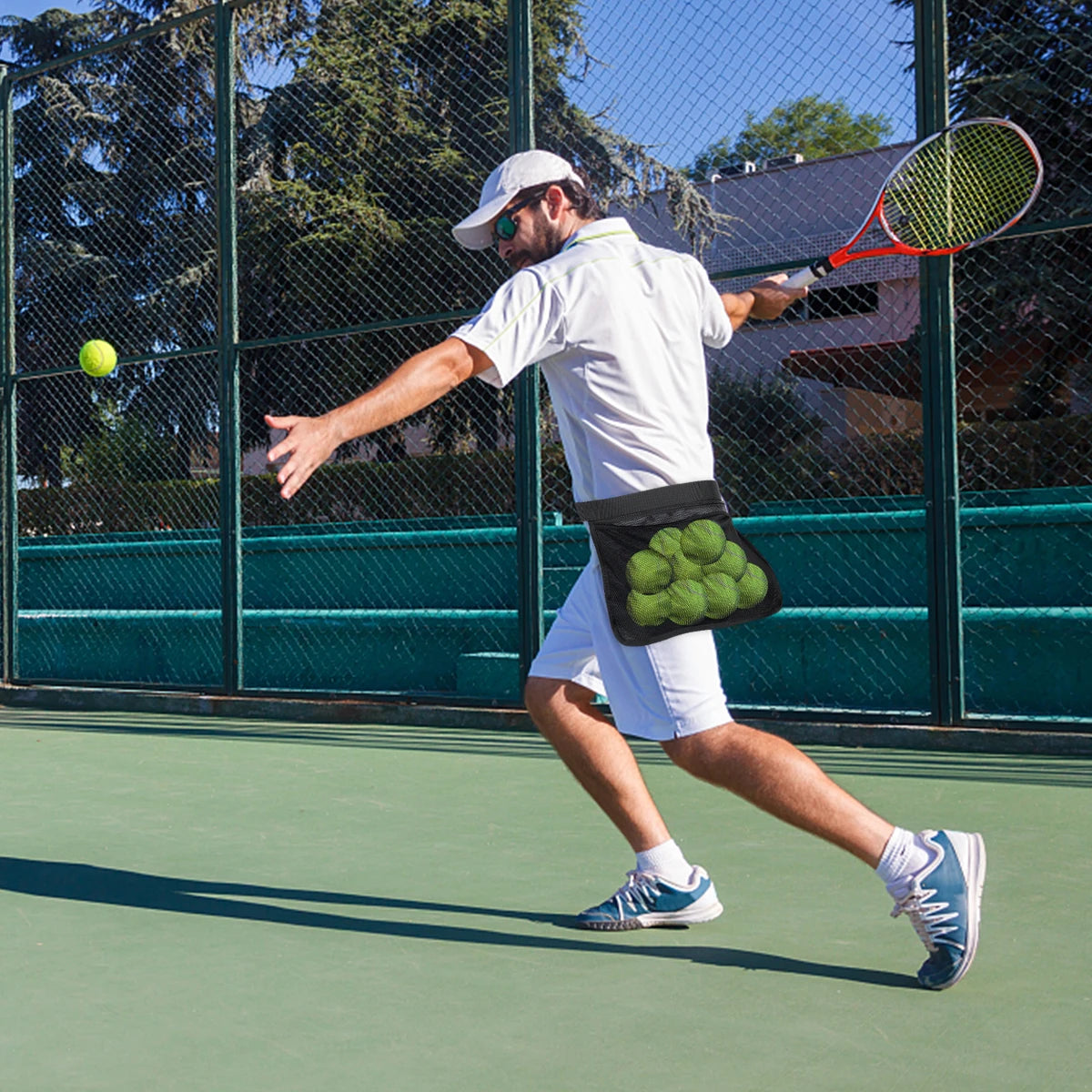 Tennis Ball Waist Bag – Adjustable Oxford Cloth Ball Holder