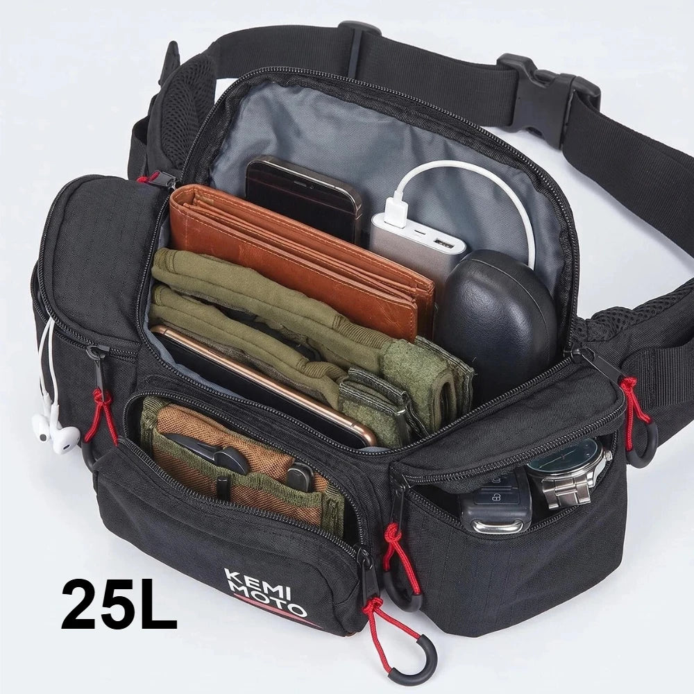 KEMITOUR Motorcycle Waist Bag Multi-Pocket Riding Fanny Pack Riding Fanny Pack Nixie