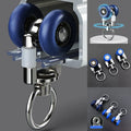 4pcs Twin Wheel Silent Drapery Track Rollers & Curtain Gliders