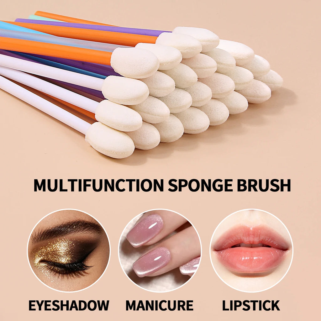 25-Piece Sponge Makeup Brush Set – Eyeshadow, Lip & Nail Art