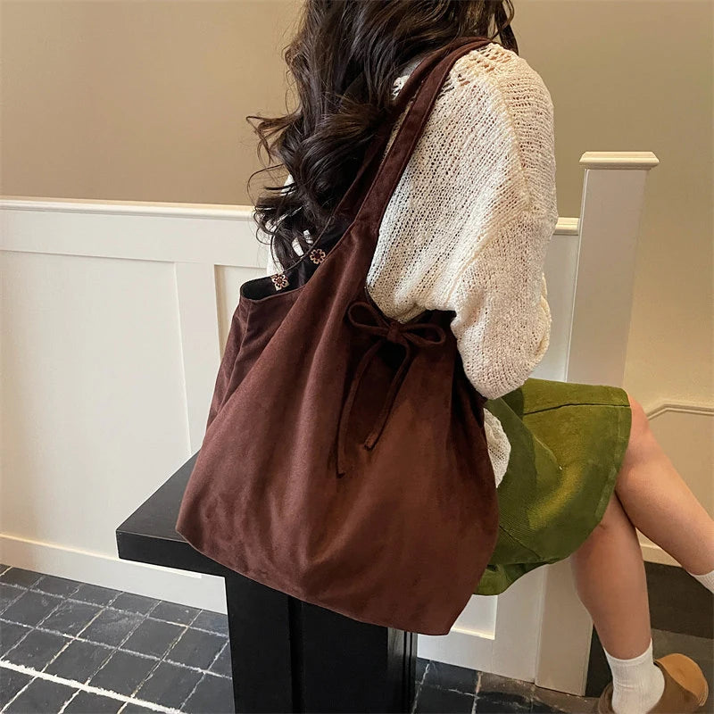 Women's Vintage Suede Shoulder Bag – Large Capacity Tote Shoulder Tote Bag Nixie
