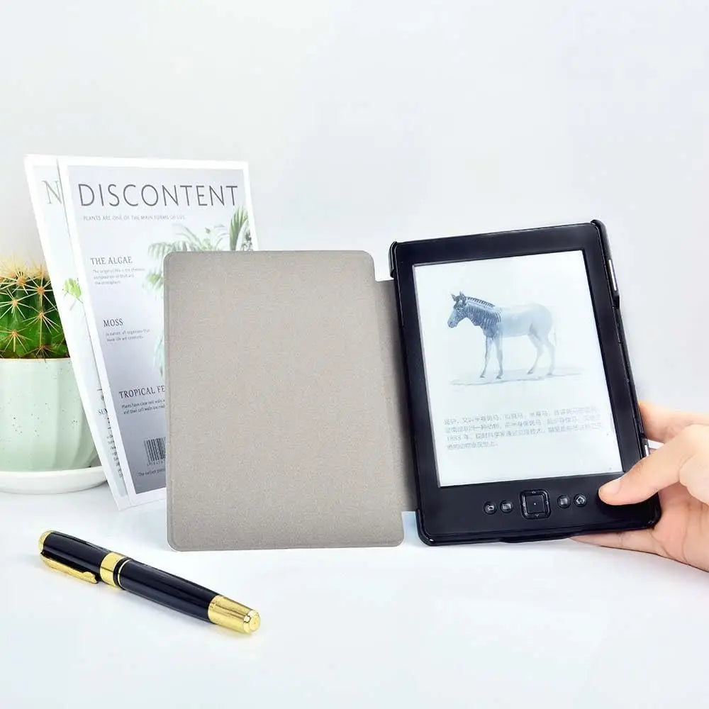 PU Leather Magnetic Folio Case for Kindle 4th/5th Gen D01100 E-Reader Folio Case Nixie