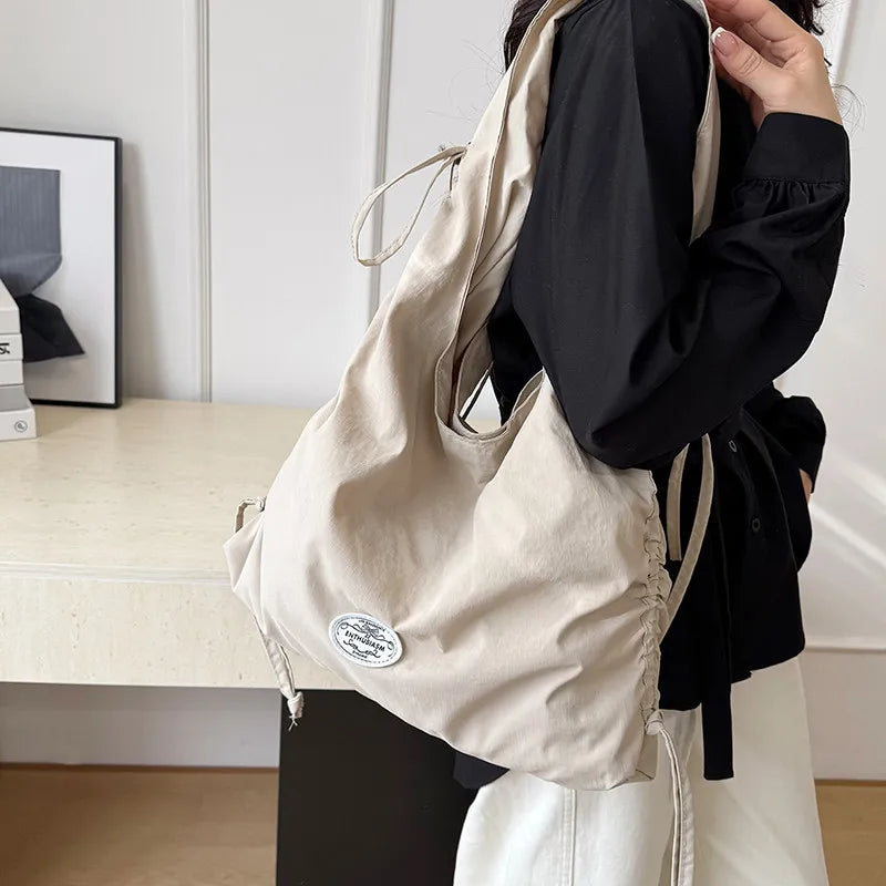 Women's Large Nylon Tote Drawstring Shoulder Bag | Nixie Women's Tote Bag Nixie