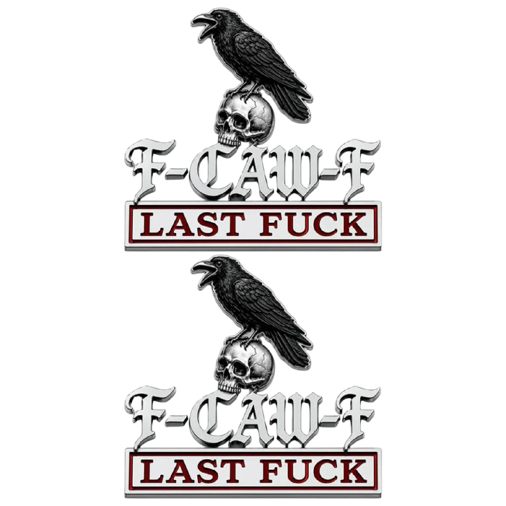 Crow Skull Car Badge Decal Sticker – Fits Car, Truck, SUV Car Badge Decal Nixie