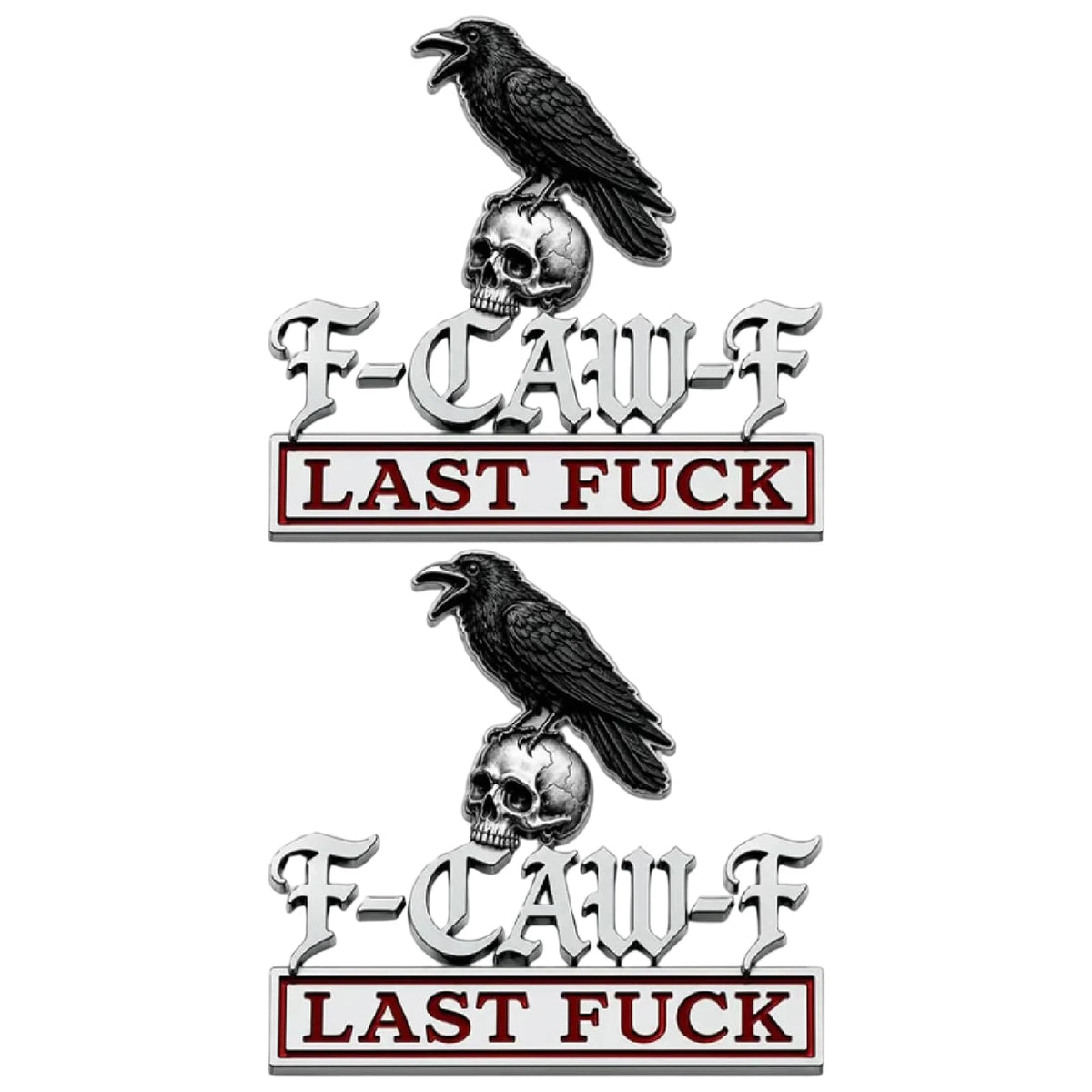 Crow Skull Car Badge Decal Sticker – Fits Car, Truck, SUV Car Badge Decal Nixie